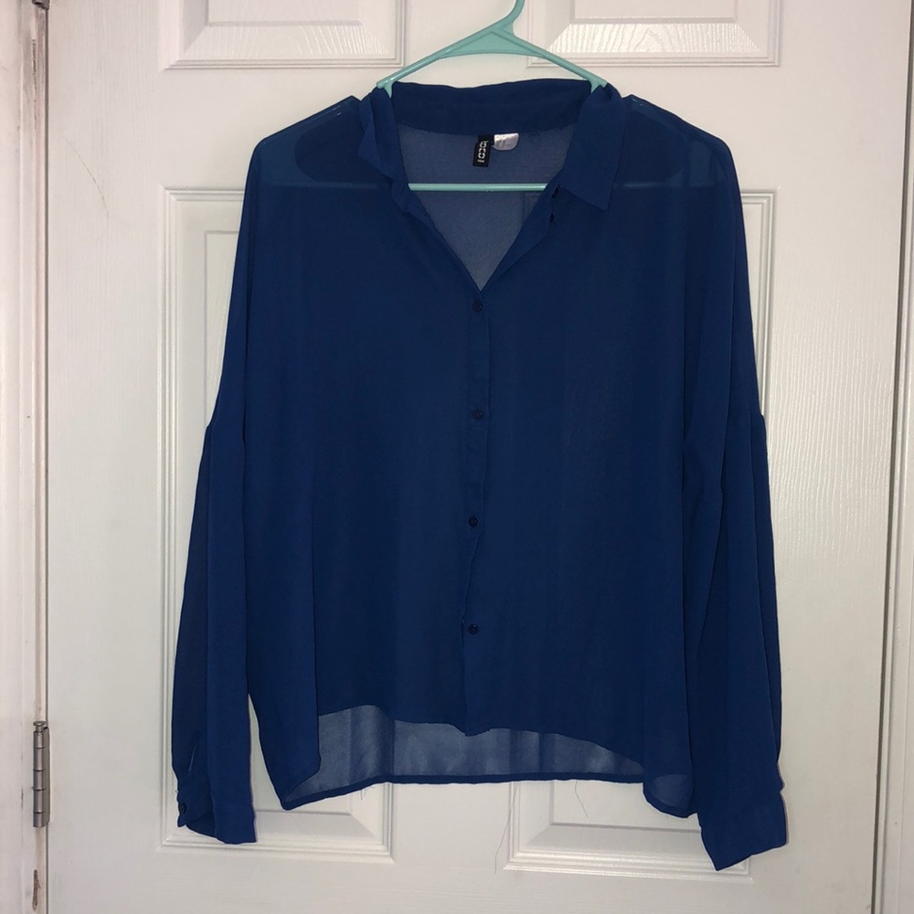 H&M sheer button up